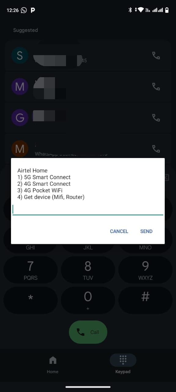 Step 2: Select 5G Smart Connect from Airtel Home menu to resubscribe Airtel 5G router