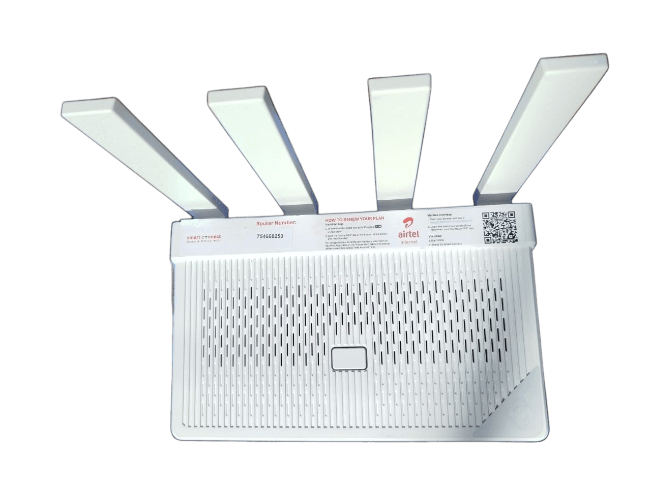 Airtel SmartConnect 5G Indoor Unit ZLT W304VA PRO - WiFi 6 router for home and office internet